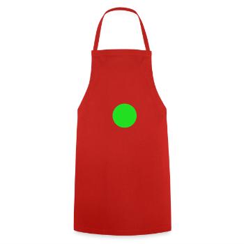 Grüner Punkt - Kochschürze - Rot - Vorne - AI Model Male 185 dark (185cm)