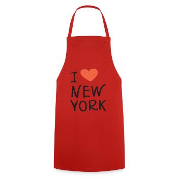 J'aime New York - Tablier de cuisine - rouge - Devant - AI Model Male 185 dark (185cm)