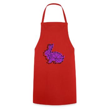 OSTERHASE KANINCHEN FROHE OSTERN HASE GESCHENK - Kochschürze - Rot - Vorne - AI Model Male 185 dark (185cm)