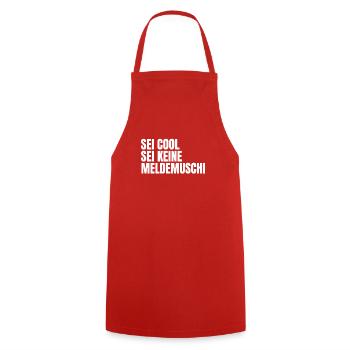 Meldemuschi Hater Postings Internet Funny - Cooking Apron - red - Front - AI Model Male 185 dark (185cm)