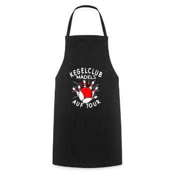 Kegekclub Damen T-Shirt Kegeln Kegel Mädels - Kochschürze - Schwarz - Vorne - AI Model Male 185 dark (185cm)