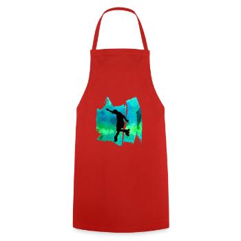 Rollerskates Inline Skates Rollerblades T Shirt - Cooking Apron - red - Front - AI Model Male 185 dark (185cm)