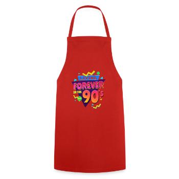 COLORFUL 90'S OUTFIT RETRO OLDSCHOOL GIFT - Cooking Apron - red - Front - AI Model Male 185 dark (185cm)
