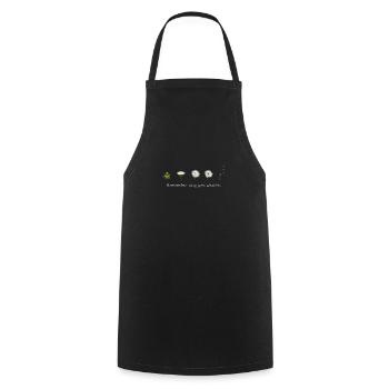 Motivation: Life cycle of the dandelion gift - Cooking Apron - black - Front - AI Model Male 185 dark (185cm)