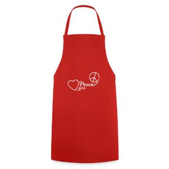 paix - Tablier de cuisine - rouge - Devant - AI Model Male 185 dark (185cm)