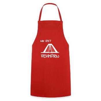 Nix Sylt Fehmarn Design Geschenkidee - Kochschürze - Rot - Vorne - AI Model Male 185 dark (185cm)
