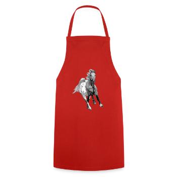 appaloosa cheval cheval cheval poulain - Tablier de cuisine - rouge - Devant - AI Model Male 185 dark (185cm)