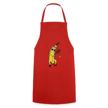 ANIMALS FROM FRUIT TENNIS SOUTH FRUIT CHILDREN'S GARDEN - Cooking Apron - red - Front - AI Model Male 185 dark (185cm)