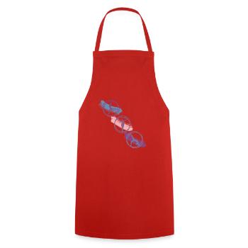 Rhönrad - Tablier de cuisine - rouge - Devant - AI Model Male 185 dark (185cm)
