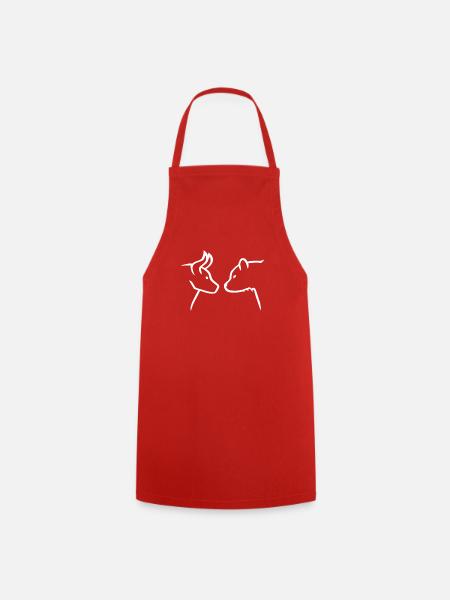 Börsen Shirt Bulle Bär - Kochschürze - Rot