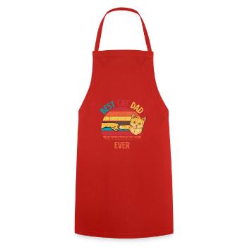 Best Cat Dad Ever Best Cat Dad Dad Kitten - Cooking Apron - red - Front - AI Model Male 185 dark (185cm)