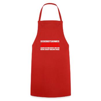 Lustiger Spruch Arbeit Büro Bürohumor Geschenkidee - Kochschürze - Rot - Vorne - AI Model Male 185 dark (185cm)