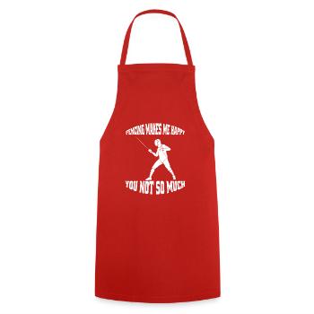 Fechten witziger Spruch Kampfsport lustige Fechter - Kochschürze - Rot - Vorne - AI Model Male 185 dark (185cm)