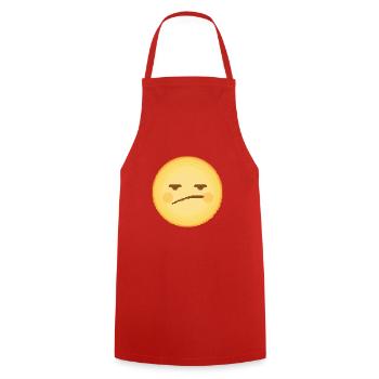 Retro Pixel Sad Emoji - Kochschürze - Rot - Vorne - AI Model Male 185 dark (185cm)