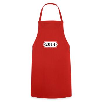 Drôle d’anniversaire numéro limité 2014 - Tablier de cuisine - rouge - Devant - AI Model Male 185 dark (185cm)