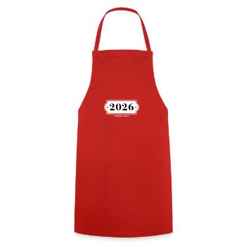 Funny Birthday Limited Issue 2026 - Cooking Apron - red - Front - AI Model Male 185 dark (185cm)