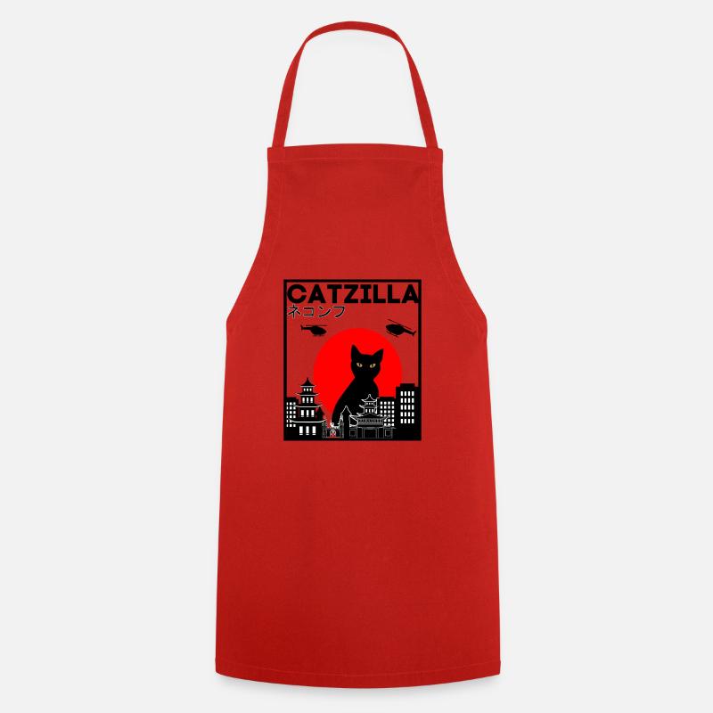 CATZILLA - Tablier de cuisine - rouge