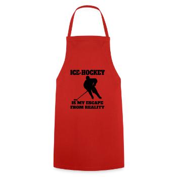 Eishockey Wintersport Geschenk Eishockeyteam - Kochschürze - Rot - Vorne - AI Model Male 185 dark (185cm)