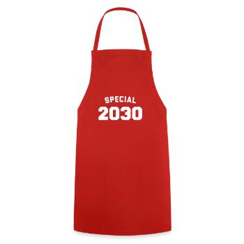 Funny Birthday Special 2030 - Cooking Apron - red - Front - AI Model Male 185 dark (185cm)