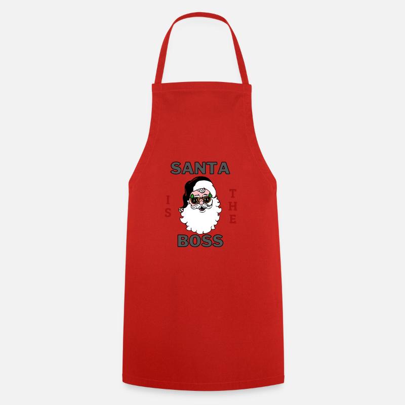 Le Père Noël est le patron - Tablier de cuisine - rouge