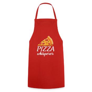 Snack Pizzalove Pizza Lover Gift - Cooking Apron - red - Front - AI Model Male 185 dark (185cm)