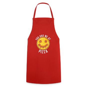 Snack Pizzalove Pizza Lover Gift - Cooking Apron - red - Front - AI Model Male 185 dark (185cm)