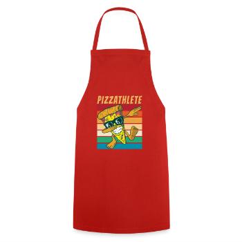 Snack Pizzalove Pizza Lover Gift - Cooking Apron - red - Front - AI Model Male 185 dark (185cm)
