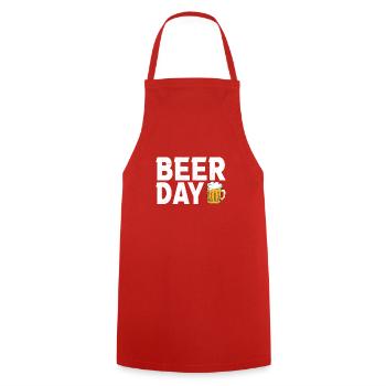 Beer Drinker Beer Gifts - Cooking Apron - red - Front - AI Model Male 185 dark (185cm)