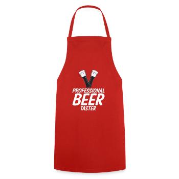 Beer Drinker Beer Gifts - Cooking Apron - red - Front - AI Model Male 185 dark (185cm)