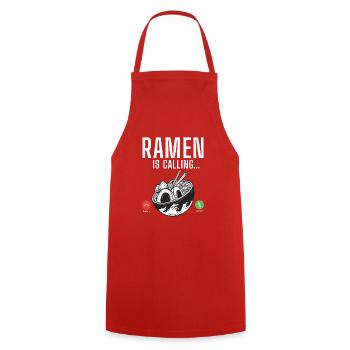 Ramen Lover - Cooking Apron - red - Front - AI Model Male 185 dark (185cm)