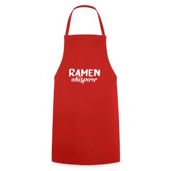 Ramen Lover - Cooking Apron - red - Front - AI Model Male 185 dark (185cm)