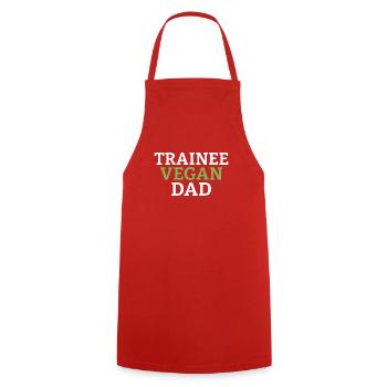 Veggie Lover Vegan Gift - Cooking Apron - red - Front - AI Model Male 185 dark (185cm)