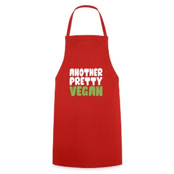Veggie Lover Vegan Gift - Cooking Apron - red - Front - AI Model Male 185 dark (185cm)