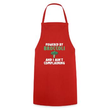 Veggie Lover Vegan Gift - Cooking Apron - red - Front - AI Model Male 185 dark (185cm)