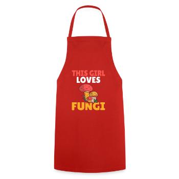 Fungi Hunter Mushroom Hunter Cadeaux - Tablier de cuisine - rouge - Devant - AI Model Male 185 dark (185cm)