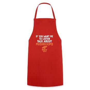Fungi Hunter Mushroom Hunter Cadeaux - Tablier de cuisine - rouge - Devant - AI Model Male 185 dark (185cm)