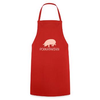 BBQ Grill Beef Meat Lovers Gifts - Cooking Apron - red - Front - AI Model Male 185 dark (185cm)