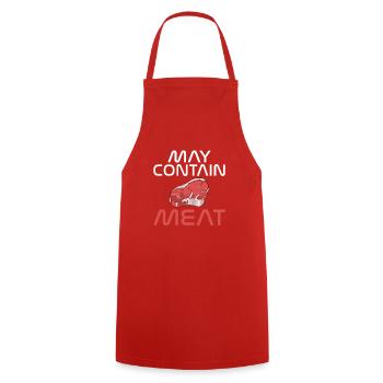 BBQ Grill Beef Meat Lovers Gifts - Cooking Apron - red - Front - AI Model Male 185 dark (185cm)