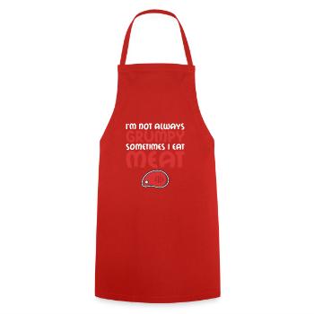 BBQ Grill Beef Meat Lovers Gifts - Cooking Apron - red - Front - AI Model Male 185 dark (185cm)