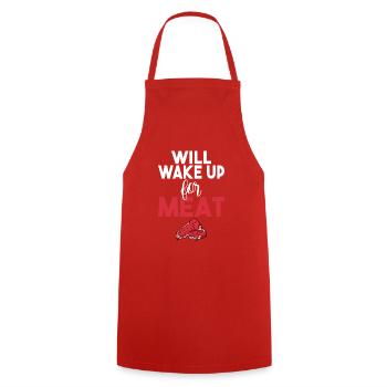 BBQ Grill Beef Meat Lovers Gifts - Cooking Apron - red - Front - AI Model Male 185 dark (185cm)