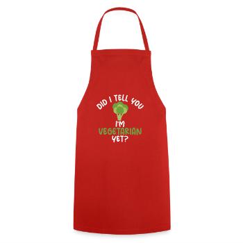 Vegetable Lover Vegetarian Gifts - Cooking Apron - red - Front - AI Model Male 185 dark (185cm)