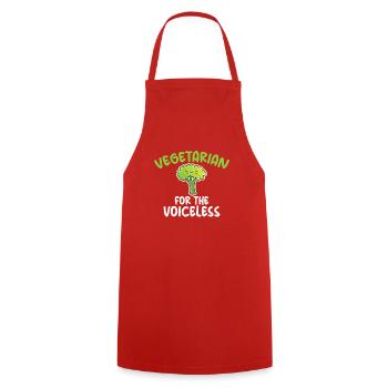Vegetable Lover Vegetarian Gifts - Cooking Apron - red - Front - AI Model Male 185 dark (185cm)