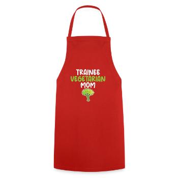 Vegetable Lover Vegetarian Gifts - Cooking Apron - red - Front - AI Model Male 185 dark (185cm)
