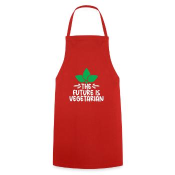 Vegetable Lover Vegetarian Gifts - Cooking Apron - red - Front - AI Model Male 185 dark (185cm)