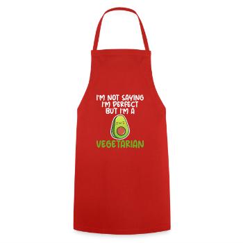 Vegetable Lover Vegetarian Gifts - Cooking Apron - red - Front - AI Model Male 185 dark (185cm)