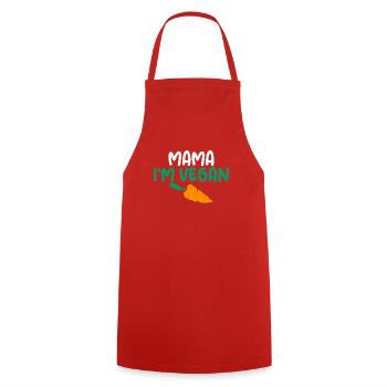 Vegetable Lover Vegetarian Gifts - Cooking Apron - red - Front - AI Model Male 185 dark (185cm)