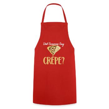 Crepe Gifts for Crepe Lover - Cooking Apron - red - Front - AI Model Male 185 dark (185cm)