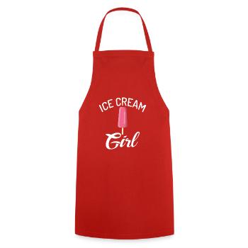 Cadeaux pour amateurs de crème glacée - Tablier de cuisine - rouge - Devant - AI Model Male 185 dark (185cm)