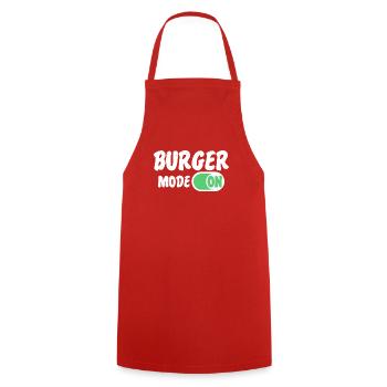 Burger Lover Gift - Cooking Apron - red - Front - AI Model Male 185 dark (185cm)