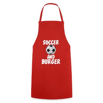 Burger Lover Gift - Cooking Apron - red - Front - AI Model Male 185 dark (185cm)